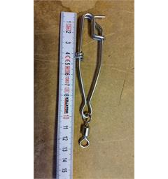 Lineklips 2,6x100mm m/svivel Rustfritt